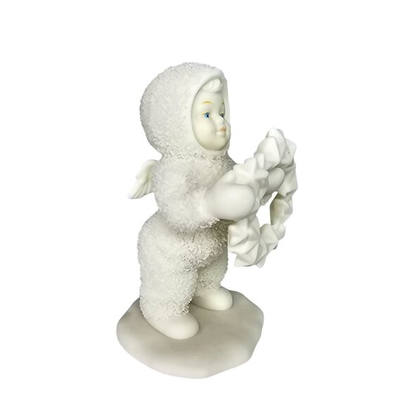 Department 56 Snowbabies Figurine Holding Star Wreath christmas collectible - Picture 4 of 10